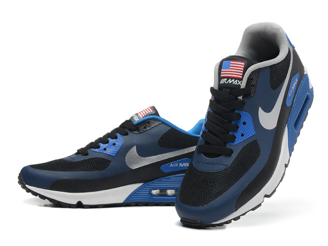 New Men'S Nike Air Max Black/White/Royalblue